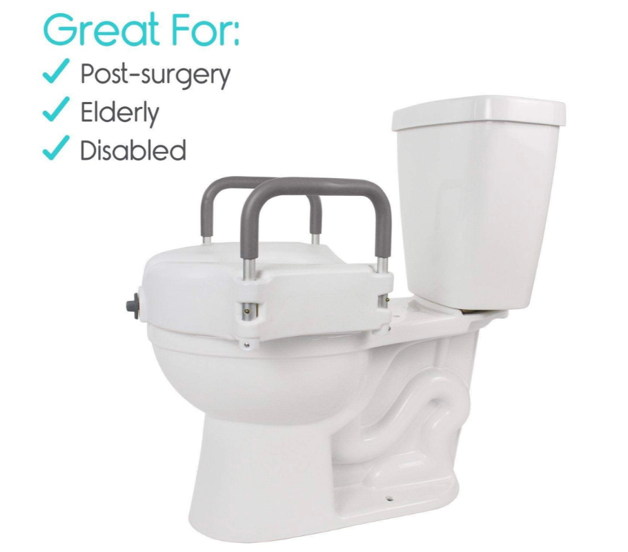Raised Toilet Seat with Handles