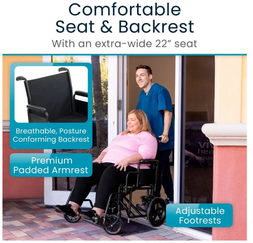 Bariatric Transport Wheelchair